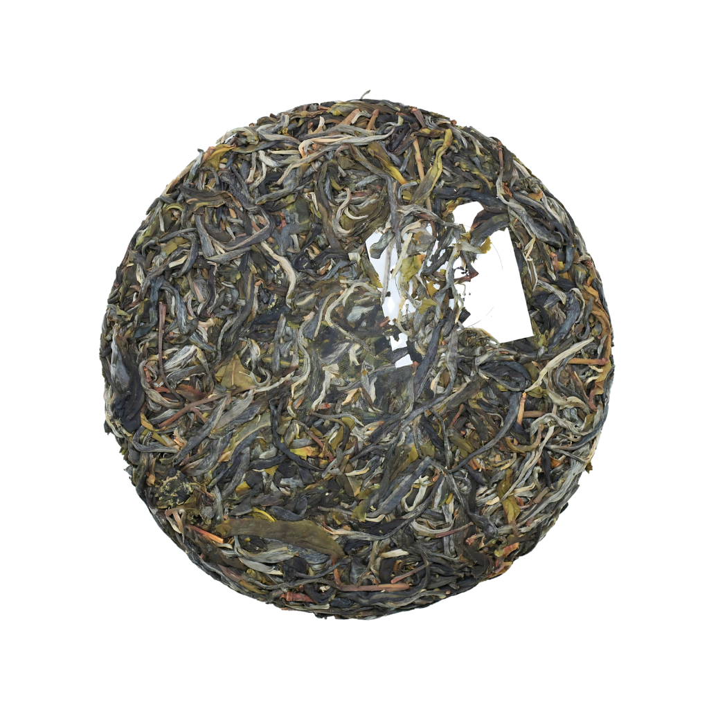 Tea & Leaf Spring 2024 Tianmen Mountain Core Region Tall Arbor Ancient Tree Raw Pu-erh Tea Cake 200g – Unwrapped Round Compressed Tea Leaves