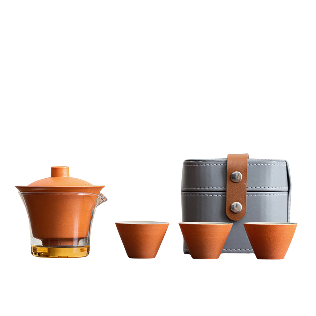 Portable Gongfu Tea Travel Set | Compact Chinese Tea Set for Tea Ceremony 1 - Tea & Leaf